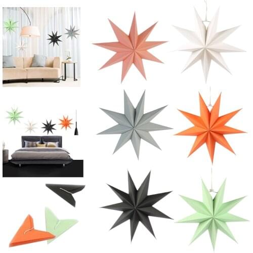 6 Colors Paper Star Hanging Star High Quality Lantern Decoration Festival New Year Christmas Birthday Party Decoration For Home