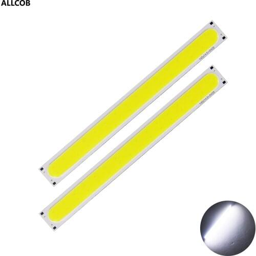 [ALLCOB] new 140mm 14.5mm LED COB Strip 6W 12V DC Cold white COB LED source for DIY Bicycle work lamp light