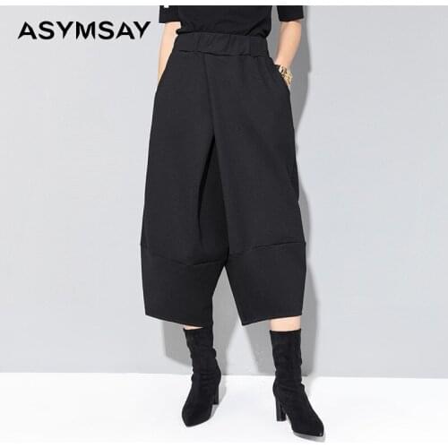 ASYMSAY Women's Wide Trousers