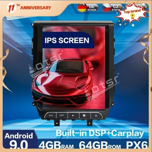 Aorts Tesla Style PX6 Android 9.0 Car Radio Player GPS Navigation For TOYOTA LAND CRUISER 200 LC200 2016+ Auto Stereo Multimedia