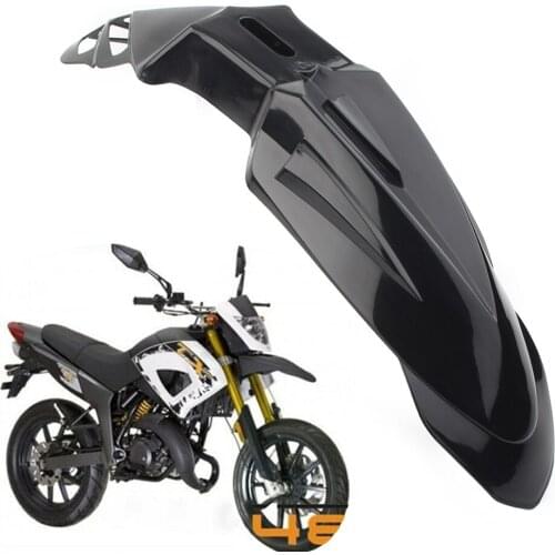 Black ABS Motorcycle Front Mud Flaps Fender Guard Mudguards Universal for Honda Suzuki Yamaha KTM Dirt Bike