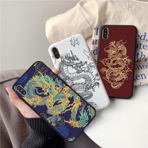 Black Dragon Case For Samsung Galaxy S21 S20 FE S10 S9 S8 S20 Note 20 Ultra 10 Plus Pro Lite S10e S7 Edge J6 2018 J5 J7 Fundas