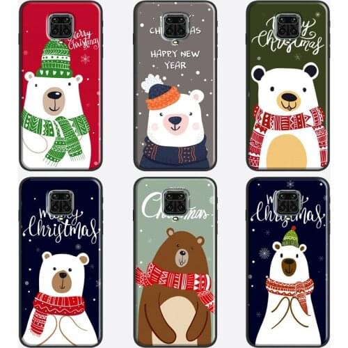 Merry Christmas Polar Beer Phone Case For Xiaomi Redmi Note 10 Pro Note 9 Pro Note 8 Pro K40 8T 9S 9A 9C 9T Cover