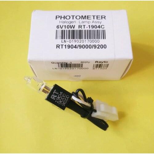 For RAYTO RT-1904C 6V 10W Halogen Lamp Semi Automatic Biochemical Analyzer RT-1904 C RT-9000 RT-9200 Bulb RT-1904C 9000 200