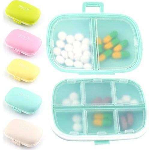 Travel Outdoor Portable 8 Slots Seal Pill Box Medicine Storage Small Organizer Container Case Pill Drug Box