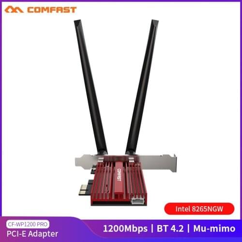Dual Band 2.4G/5Ghz Wifi Bluetooth Wlan For Intel 8265NGW Wireless-AC 8265 PCIE-X1 802.11ac 867Mbps 2x2 MU-MIMO WIFI BT 4.2 Card