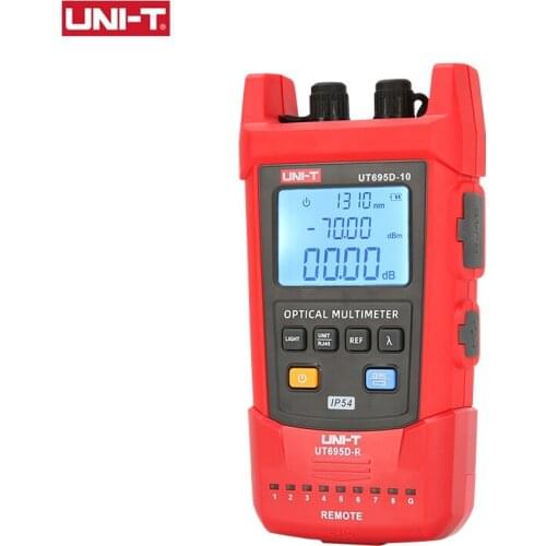 UNI-T Fiber Optical Multimeter Tool Optical Power Meter Visual Fault Locator -70~3dBm Network Cable Test 8-10km UT695D-10 IP54