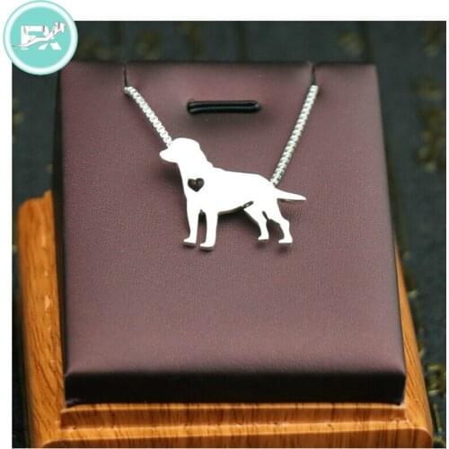 G.SKY (Buy One Get One More for Free) Labrador Retriever Necklace Metal Dog Pendant Jewelry Golden Colors Plated