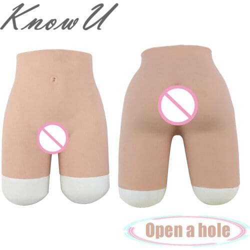 KnowU Shemale Open Anus Fake Vagina Pants with Urinate Tube Penetrable Pussy Crossdress Transgender Transvetites