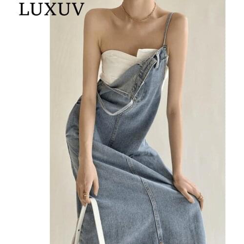 LUXUV Fashion Denim Dresses