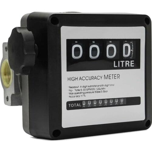 4 Digital Display Oil meter Refueling device for Vehicle refueling for Diesel Gasoline Fuel Petrol Oil Flow Meter Counter Gauge