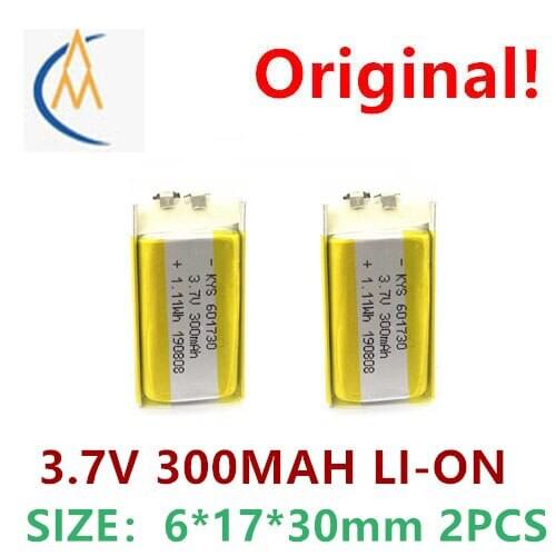 2PCS 601730 300mAh 681730 701730 medical equipment polymer battery with protection MP3 Audio Bluetooth toy navigator