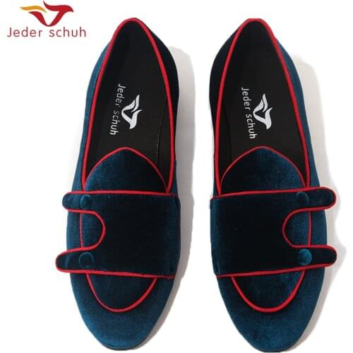 Jeder Schuh Double Monk Mens Shoes Casual Luxury Designer Social Driving Brand Adult Fashion Dress Moccasins Men Loafers