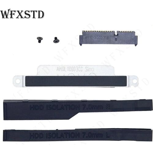 New caddy+Connector+7mm Left Right Rubber Rails For DELL Latitude 6230 E6230 Hard Drive Caddy Frame Bracket Laptop Bay