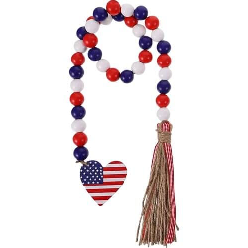 New Design Home Decor Tassel Wood Colour Hanging Pendant Decorations Wood Bead Garland Tassels String Home Hangs