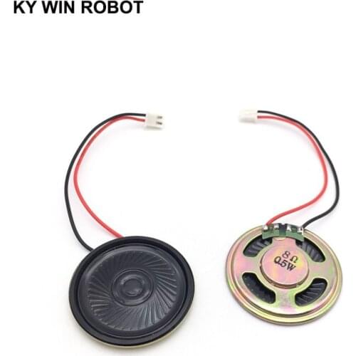 2pcs New Ultra-thin speaker 8 ohms 0.5 watt 0.5W 8R speaker Diameter 40MM 4CM thickness 5MM with PH2.54 terminal wire length 10C