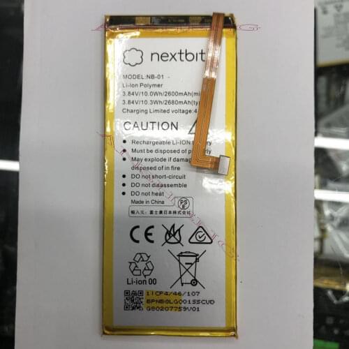 Authentic Battery Nextbit Robin battery NB-01 2680mAh For Nextbit Robin smartphone Built-in Li-ion bateria Batterie