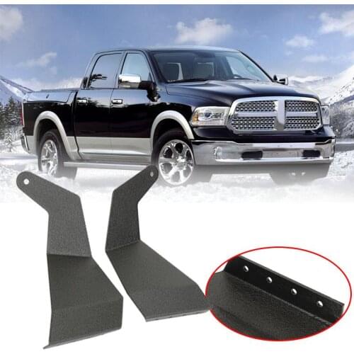 Partol A Pair Upper Windshield Mount Brackets 52" Straight LED Work Light Bar Car Roof Mounts Kit for Dodge Ram 1500 2500 3500