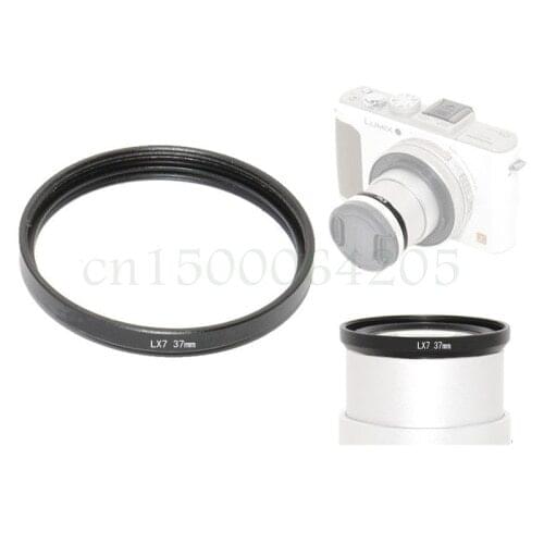 37mm Lens Filter Adapter Ring for Panasonic Lumix DMC LX7 DMW-FA1 Black