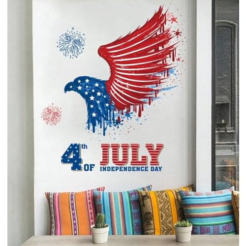 Independence Day Eagle Public Holidays Celebration Window Corridor Entrance Background Decorative Sticker