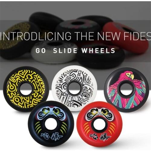 80mm 76mm 72mm Skating Wheel 90A 85A 83A hardness FSK Slalom Slide Brake Inline Skates Wheel Asphalt Ground Sliding Rodas 24mm