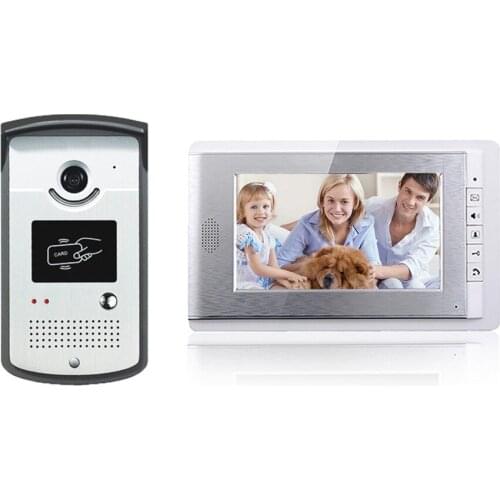 ID card funtion video doorphone intercom system high definition color screen,waterproof camera