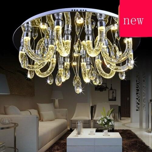 Modern LED crystal Bubble lamp restaurant ceiling lamp Trichromatic dimming Energy saving living room lamp for bedroom