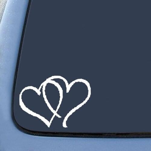 Bargain Max Hearts Sticker Decal Notebook Car Laptop 5" Color: White windows die cut decal