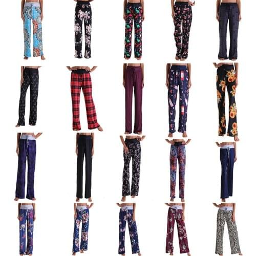 Plus Size Palazzo Joggers Womens Pants Female Sports Pants Loose Lace-up Camouflage Print Pant High Waist Sweatpants Baggy
