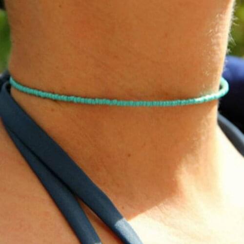 2021 New Seed Beads Chocker Necklace For Women Choker Necklace Chokers collares Collier Femme colier bijoux