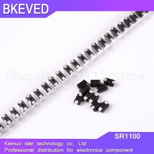 100PCS SS110 SR1100 SMD Schottky Barrier Rectifier SMA Diode 1A 100V SS110