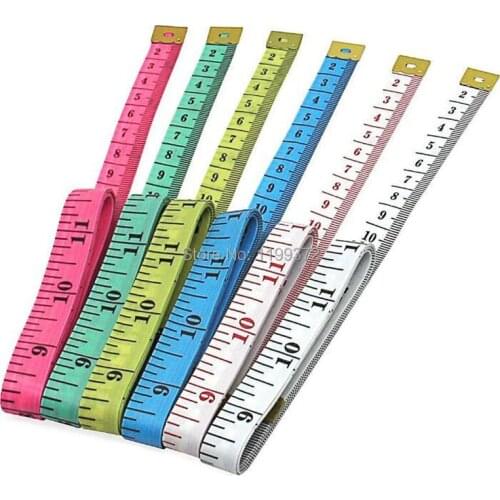 1000pc 60 inch 150cm Double-Scale Double Sides Soft Tape Measure Tools Body Measuring Tailor Ruler sewing Tool Flat Mixed Colors