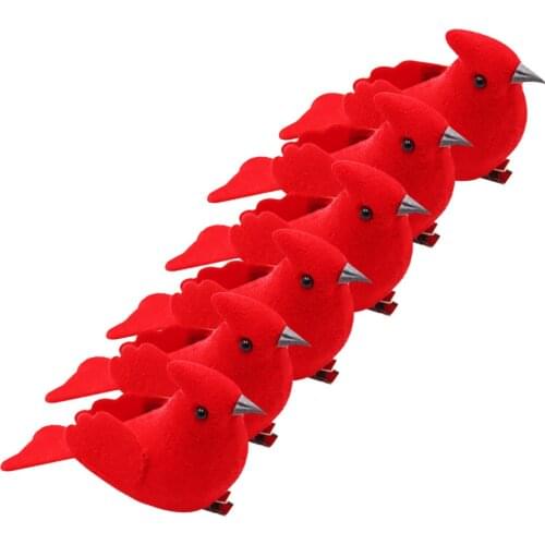 6pcs Foam Artificial Bird Flower Supplies For Wedding Car Christmas Tree Decoration DIY Scrapbooking Wreath Fake Flowers