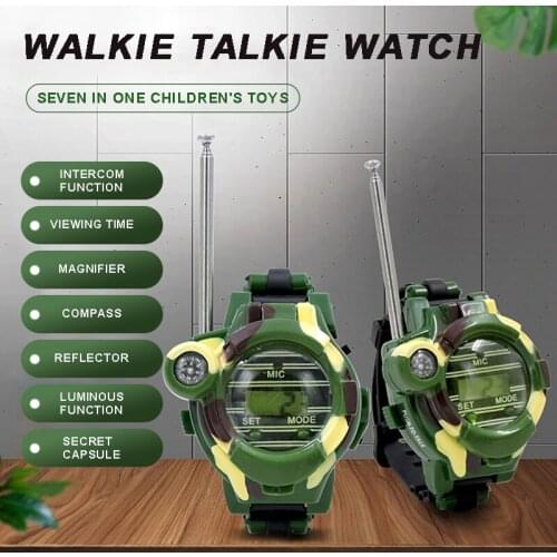 7 In 1 Walkie Talkie Watch Compass Childeren Wireless Interactive Intercom Toy Multi-functional Outdoor Portable Walkie-talkie