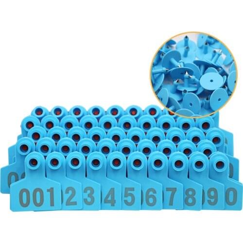 No. 001-100 Pig ear tags Livestock supplies 2 Colors Digital Identification card Ear Tag Pliers Farm Animal Livestock feeding