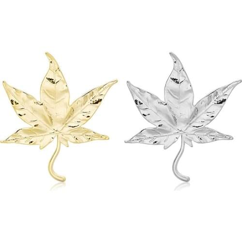 Simple Style Vintage Simple Style Maple Leaves Brooch For Women Men Fashion Plant Shirt Clothes Badge Lapel Pins Jewelry Gifts