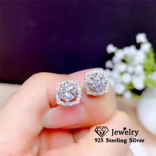 CC Fine Jewelry Stud Earrings For Women Cubic Zirconia Stone Fashion Wedding Accessories S925 Silver Earring CCE674