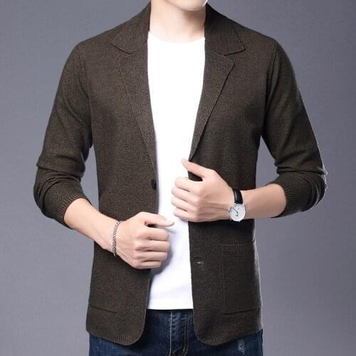 CHUNZUMURONG Mens Wool Cardigans