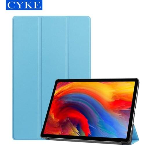 CYKE 2021 Trifold Leather Cover Shell Automatic Sleep Electronic Book For Tab Pad Plus 11 Lenovo Tablet Case