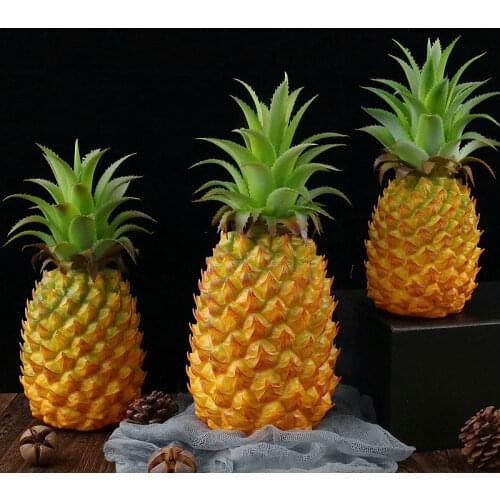 Decoration Display Artiifical Pineapple Fruit Model High Simulation Fake Pineapple Photography Props Ornament