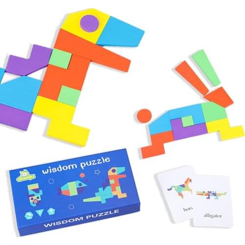 Montessori Wooden Jigsaw Puzzle Board Sets Colorful Baby Educational Toys for Children Learning Developing kids Toys