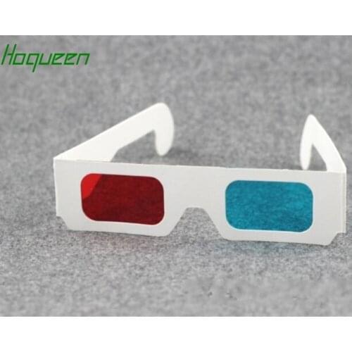 Hoqueen 5000pcs* Paper 3D glasses red blue 3D paper Frame glasses fast DHL shipping