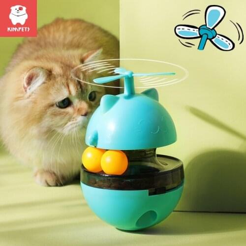 KIMPETS Cat Turntable Funny Cat Stick Self-hey Tumbler Toy Funny Cat Ball Food Leakage Ball Food Leakage Device Pet Supplies