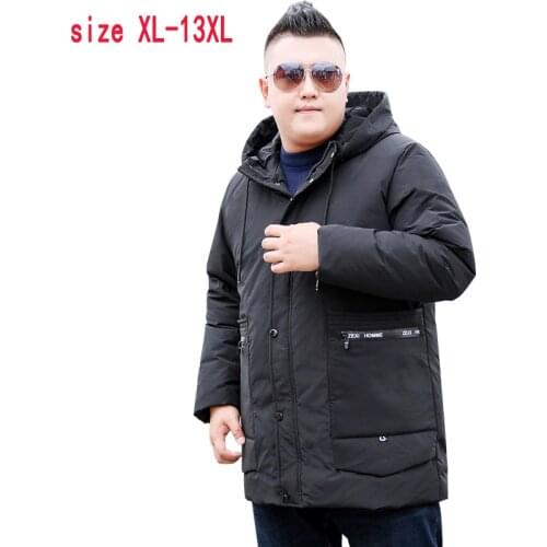 New arrival high quality Men Yard Extra Large Hooded Fashion Thick White Duck Down Loose Casual Jacket plus size XL-11XL12XL13XL