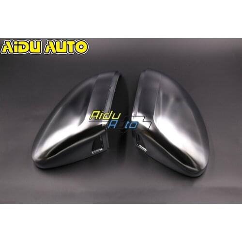 Matt Mirror Cover Rear view Side Mirror Cap Housing Support Lane Change Side Assist BlindSpot assist USE For VW PASSAT B8