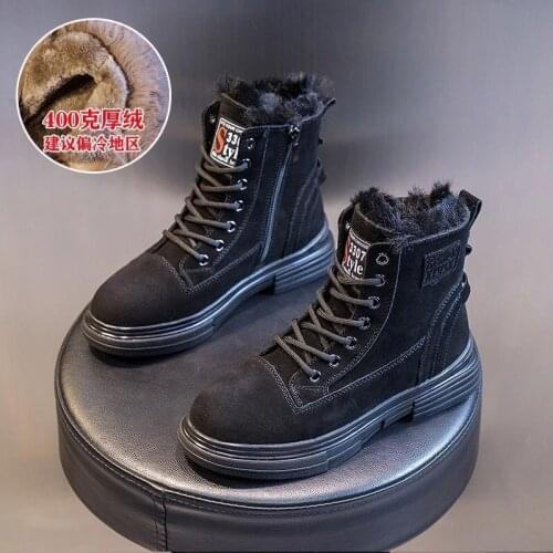 Fashion Platform Soft Boots Winter Ankle Boots for Women Sneakers Casual White Black Chunky Heel Ladies Shoes Lace-up