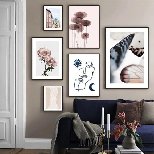 Modular Hd Prints Rose Flowers Picture Home Decoration Paintings Canvas Building Poster Wall Art For Living Room No Framework