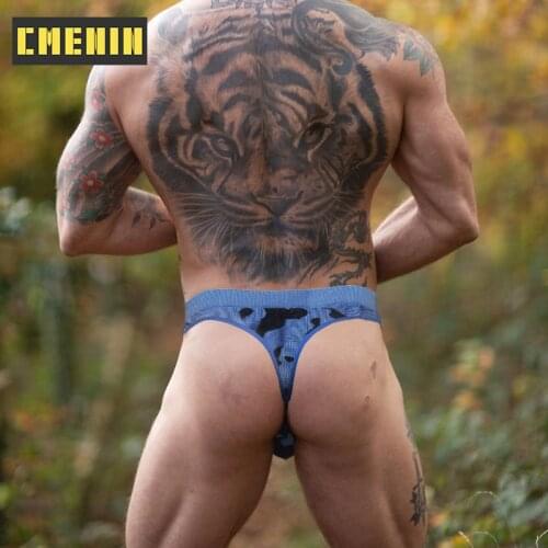 CMENIN Camouflage Underpants Gay Men Sexy Mans Underwear Thong Men Jockstrap Breathable Mens Thong And G strings Gift CM104