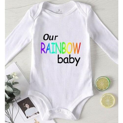 Newborn Girls Outfits Boy Clothing Jumpsuit Kids Autumn Toddler Winter Clothes Print Rainbow Baby Rompers Infant Shower Gifts