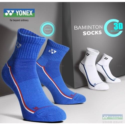 Original 3 Pairs Yonex Badminton Socks Sport Sock Thickened Towel Bottom Professional Anti Slip19097